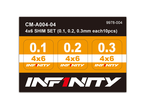 CM-A004-04 - 4x6 SHIM SET (0.1, 0.2, 0.3mm each10pcs)